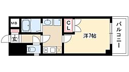 グランデ・泉 1Kの間取図画像