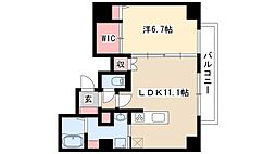 フローラル泉2 1LDKの間取図画像