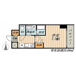 THE RESIDENCE OF NAGOYA T03(旧:LOC'S Shon 1Kの間取図画像