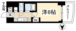 プレサンスサカエリバースタイル 1Kの間取図画像