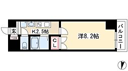 プログレッソ鶴舞 1Kの間取図画像