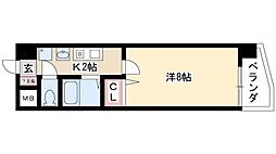 ヒルズ新栄 1Kの間取図画像