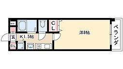 プライム・ステージK 1Kの間取図画像
