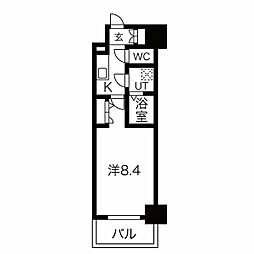 エスリード泉プレステージ 1Kの間取図画像