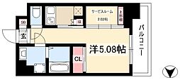 エステシア上前津 1SKの間取図画像