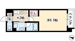 タウンライフ千種 1Kの間取図画像