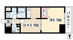稲垣ビル栄ディアコート白川 1DKの間取図画像