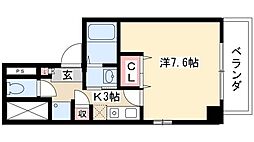 M'SHouse1 1Kの間取図画像