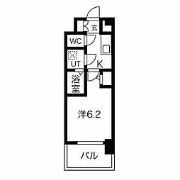 エスリード上前津リビア 1Kの間取図画像