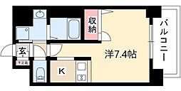 プレサンスナゴヤ桜通ビッグビート 1Kの間取図画像