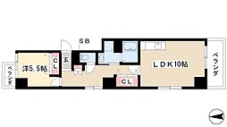 ドリーム新栄 1LDKの間取図画像