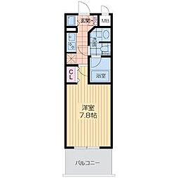 セノアタワー泉 1Kの間取図画像