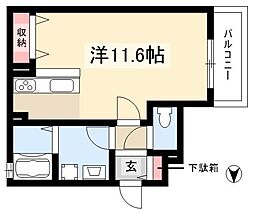 フォレストビレッジ大正町 ワンルームの間取図画像