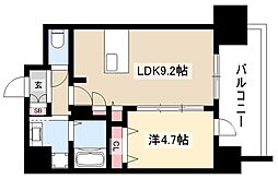 ファステートNAGOYA今池バレンシア 1LDKの間取図画像