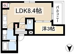 MOVE庄内通 1LDKの間取図画像