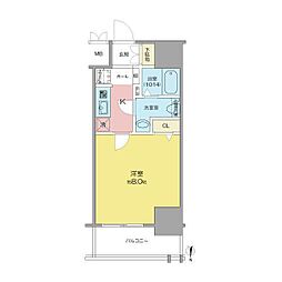 SHOKEN Residence名古屋SOUTH 1Kの間取図画像