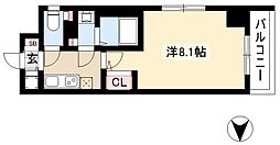 エスプレイス上前津レガシー 1Kの間取図画像
