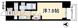プレサンスTHE久屋大通レジェンド 1Kの間取図画像