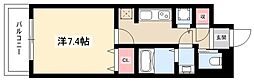 S-RESIDENCEAOI2 1Kの間取図画像