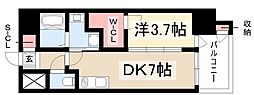 エステムコート名古屋新栄Vラポール 1DKの間取図画像