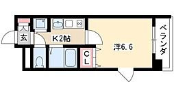 プレサンス大須観音駅前サクシード 1Kの間取図画像