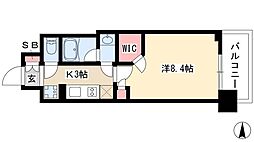 ブランシエスタ泉 1Kの間取図画像