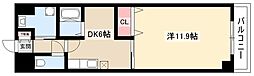 ドゥ・カンパーニュ 1DKの間取図画像