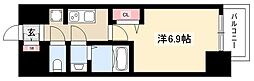 ファステート名古屋駅前ドリーム 1Kの間取図画像