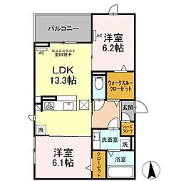 D-Stella 2LDKの間取図画像