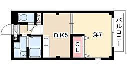 Y'sハイツ 1DKの間取図画像