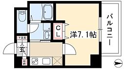 リアライズ代官町 1Kの間取図画像