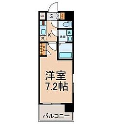 UURコート名古屋名駅 1Kの間取図画像