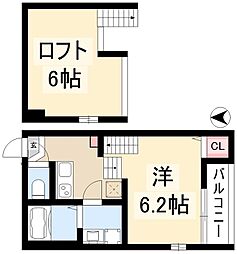 ハーモニーテラスラ・クラシューズ野田 1Kの間取図画像