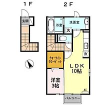 East Link 201 ｜ 富山県高岡市西町（賃貸アパート1LDK・2階・42.36㎡） その2