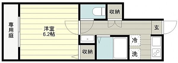 La　Briller（ラブリエ） ｜埼玉県富士見市西みずほ台１丁目(賃貸アパート1K・1階・22.82㎡)の写真 その2