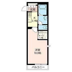 マーベラスＡ 1階1Kの間取り