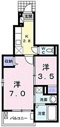 カーサイルチェイロ 2Kの間取図画像