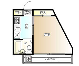 ハイブリッジみずほ 1Kの間取図画像