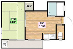 レジデンスフォレスタ 1DKの間取図画像
