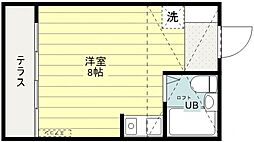 セントラルコーポ ワンルームの間取図画像