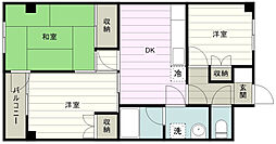 市川第7ビル 3DKの間取図画像