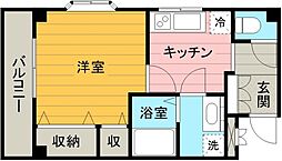 オーシャンふじみ野 1Kの間取図画像