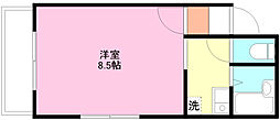 サンシャイン大原 1Kの間取図画像