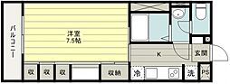 リブリ・上福岡 1Kの間取図画像