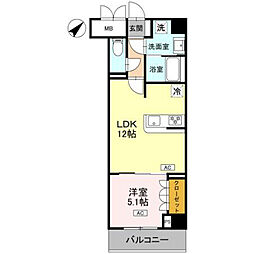 EMMARY GRACE 1LDKの間取図画像