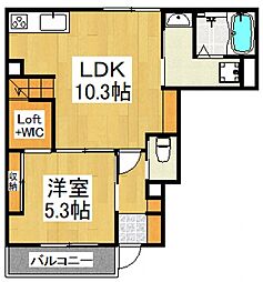 MyStyle上福岡 1SLDKの間取図画像