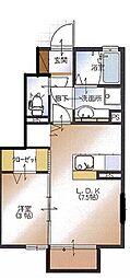 メゾン・ド・LuLu 1LDKの間取図画像