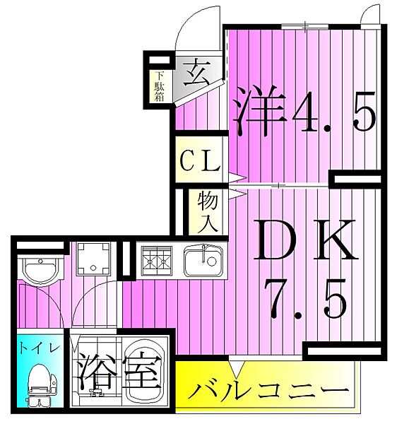 東京都足立区六月２丁目(賃貸アパート1LDK・2階・42.75㎡)の写真 その2