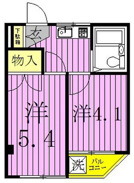 S-ビレッジ島根 ｜東京都足立区島根２丁目(賃貸マンション2K・2階・24.24㎡)の写真 その2