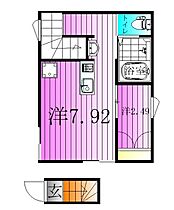 東京都足立区千住緑町３丁目（賃貸アパート1R・3階・28.25㎡） その2